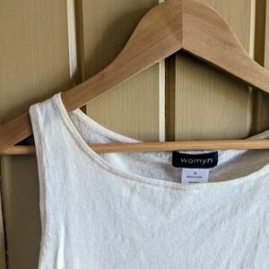 Wool silk blend ivory/off white tank top Womyn